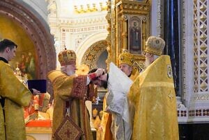 Патриаршее богослужение в Храме Христа Спасителя в день памяти мученицы Татианы