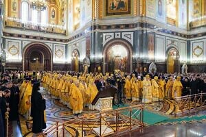 Патриаршее богослужение в Храме Христа Спасителя в день памяти мученицы Татианы