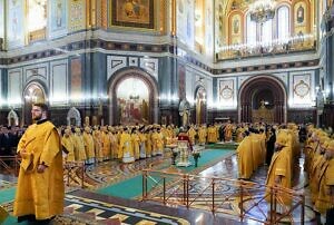 Патриаршее богослужение в Храме Христа Спасителя в день памяти мученицы Татианы