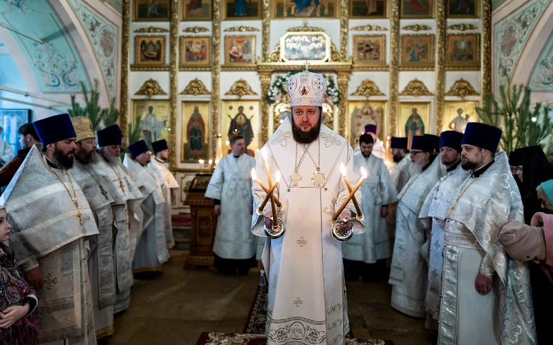 Рождественское архиерейское богослужение в Воскресенском храме села Молоди