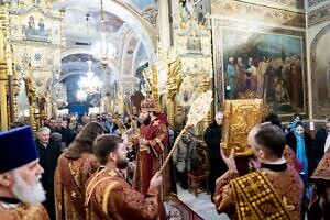 Архиерейское богослужение в Троицком кафедральном соборе Подольска 05 02 2023