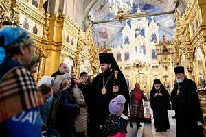 Архиерейское богослужение в Троицком кафедральном соборе Подольска 05 02 2023