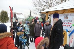 Сретенский лыжный забег в Никольском храме села Лямцино