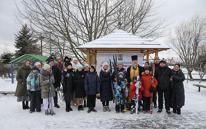 Сретенский лыжный забег в Никольском храме села Лямцино