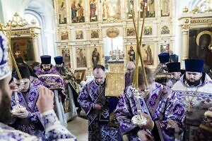 Архиерейское богослужение в храме Рождества Пресвятой Богородицы села Тарычёво​