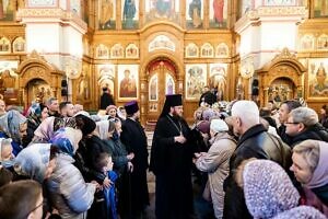 Архиерейское богослужение в Преображенском соборе городского округа Люберцы