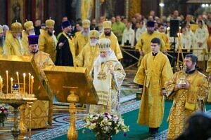 Божественная литургия в Храме Христа Спасителя в Москве