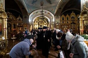 Чтение Великого покаянного канона преподобного Андрея Критского в соборе Николы Белого города Серпухова