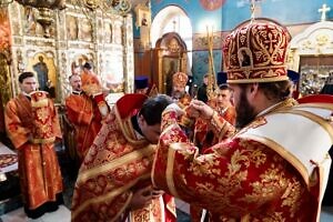 Архиерейское богослужение в Богородицерождественском храме села Иван-Теремец городского округа Ступино