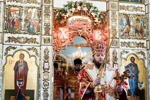 Архиерейское богослужение в Богородицерождественском храме села Иван-Теремец городского округа Ступино