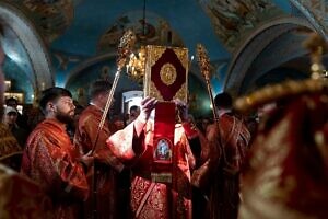 Архиерейское богослужение в Воскресенском храме Подольска 23 04 2023