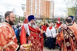 Архиерейское богослужение в Воскресенском храме Подольска 23 04 2023