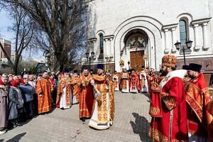 Божественная литургия в Преображенском соборе города Люберцы