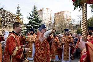 Божественная литургия в Преображенском соборе города Люберцы