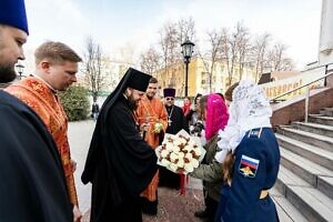 Божественная литургия в Преображенском соборе города Люберцы