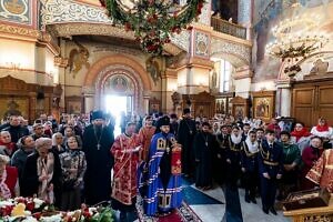 Божественная литургия в Преображенском соборе города Люберцы