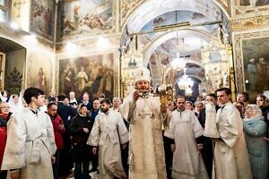 Пасхальное богослужение в Троицком кафедральном соборе Подольска