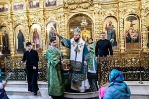 Праздник Входа Господня во Иерусалим в Троицком кафедральном соборе Подольска