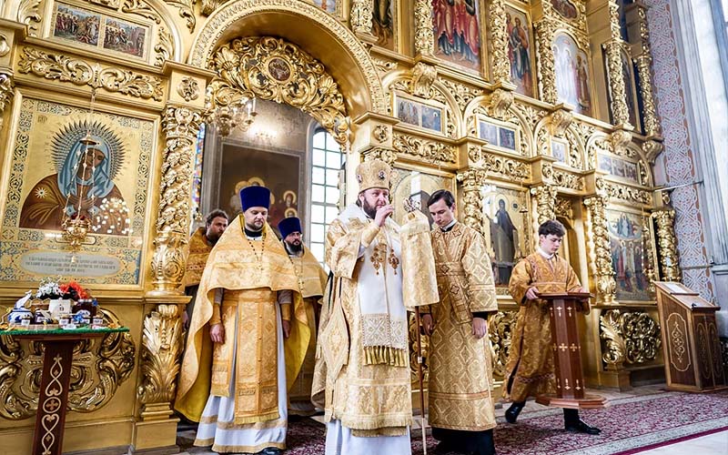 Престольный праздник в соборе Всемилостивого Спаса Вознесенской Давидовой пустыни