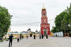 Архиерейское богослужение в день обретения мощей преподобного Давида Серпуховского в Давидовой пустыни