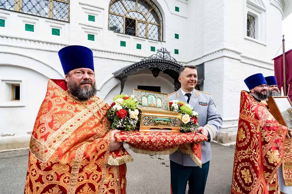 Архиерейское богослужение в день обретения мощей преподобного Давида Серпуховского в Давидовой пустыни