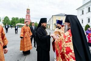 Архиерейское богослужение в день обретения мощей преподобного Давида Серпуховского в Давидовой пустыни