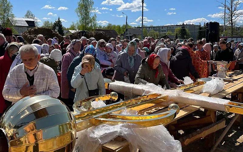 Престольный праздник строящегося храма блаженной Матроны Московской в посёлке Жилёво