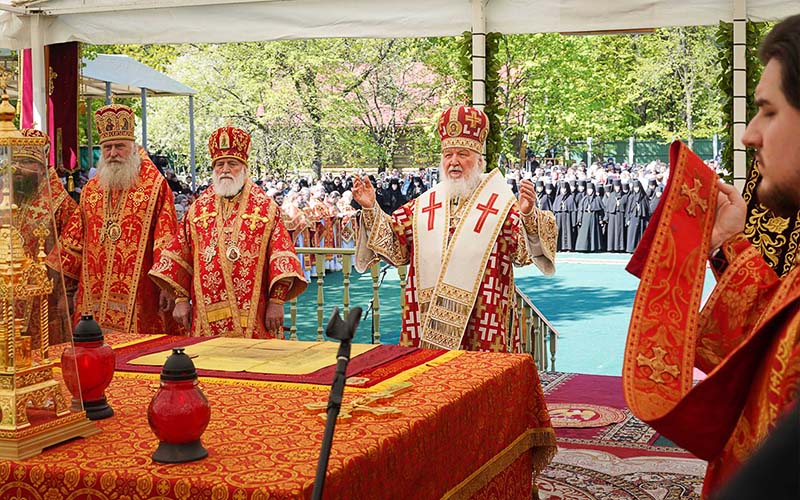 Святейший Патриарх Кирилл совершил Литургию на Бутовском полигоне