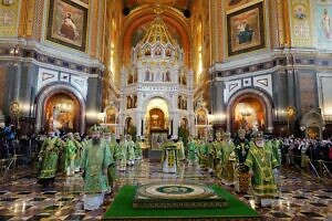 Патриаршее богослужение в Храме Христа Спасителя в Москве