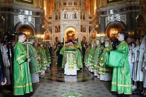 Патриаршее богослужение в Храме Христа Спасителя в Москве