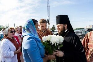 Архиерейское богослужение в храме великомученицы Марины в посёлке Битца