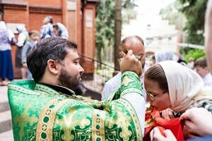 Божественная литургия в храме благоверных князей Петра и Февронии Муромских города Домодедово