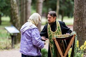 Божественная литургия в храме благоверных князей Петра и Февронии Муромских города Домодедово