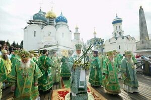 Патриаршее богослужение в Свято-Троицкой Сергиевой лавре