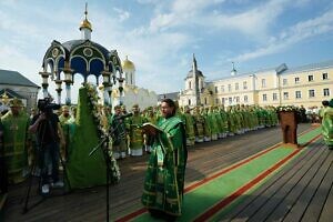 Патриаршее богослужение в Свято-Троицкой Сергиевой лавре