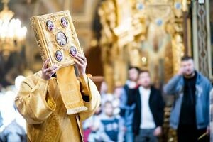 Воскресное богослужение в Троицком кафедральном соборе Подольска 16 07 2023