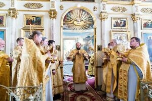 Архиерейское богослужение в Покровском храме села Воскресёнки г.о. Ступино