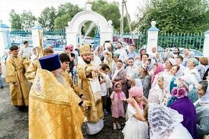 Архиерейское богослужение в Покровском храме села Воскресенки г.о. Ступино