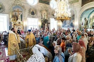 Архиерейское богослужение в Покровском храме села Воскресёнки г.о. Ступино