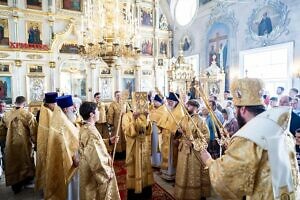 Архиерейское богослужение в Покровском храме села Воскресёнки г.о. Ступино