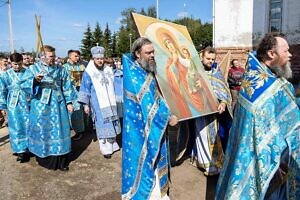 Божественная литургия в соборе Успения Пресвятой Богородицы села Добрыниха