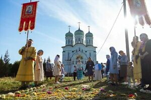 Божественная литургия в соборе Успения Пресвятой Богородицы села Добрыниха