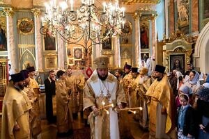 Божественная литургия в Спасском храме села Прохорово