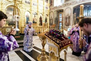 Всенощное бдение в в Троицком кафедральном соборе Подольска 13 08 2023