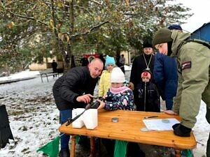 Военно-патриотическая игра в Преображенском храме с. Вельяминово