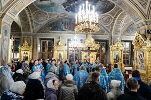 Всенощное бдение накануне  празднования Иерусалимской иконе Божией Матери