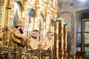 Всенощное бдение в Троицком кафедральном соборе Подольска 14 10 2023