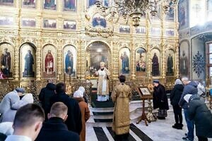 Божественная литургия в Троицком кафедральном соборе Подольска 19 11 2023