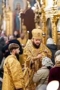 Архиепископ Аксий совершил всенощное бдение в Троицком кафедральном соборе Подольска 02 12 2023