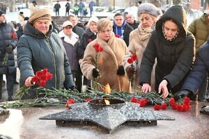 Митинг в городе Видное в честь годовщины начала контрнаступления советских войск в битве под Москвой